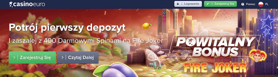 Casino Euro Welcome Bonus.