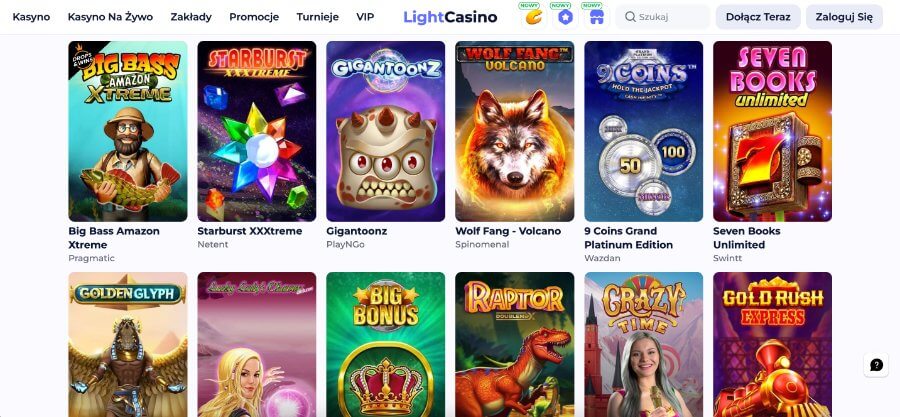 Games at LightCasino