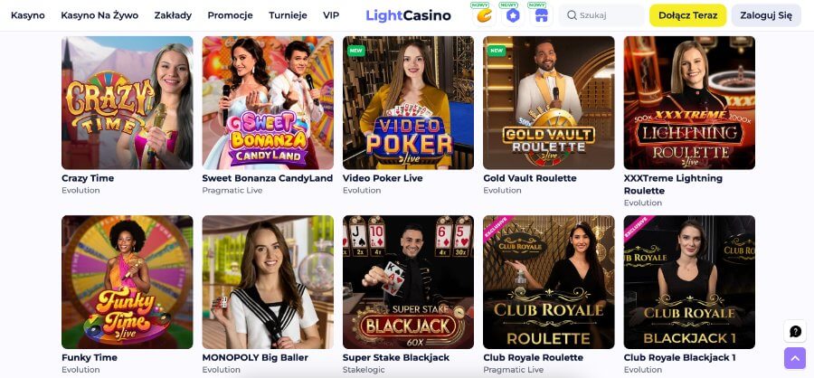 Live Casino at LightCasino