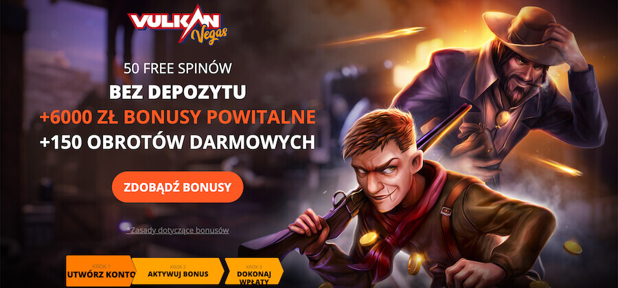 Vulkan Vegas welcome bonus and no deposit bonus.