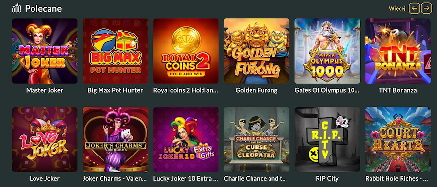 Sample slots available at Lemon Casino.