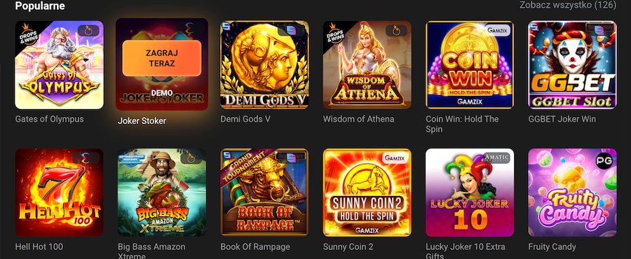 Popular slots at GGBet.